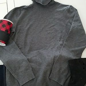 Gray Turtleneck Sweater